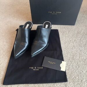 Rag & Bone Black Mules Sleek Comfortable Stylish